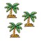 Set of 3, Mini Palm Tree, Beach, Embroidered, Iron on Patch